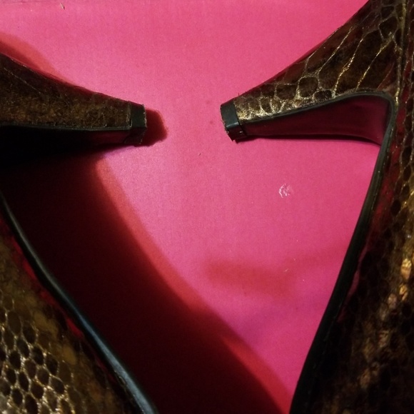 Massimo 9M Brown reptile snake patterned pumps - Picture 6 of 6